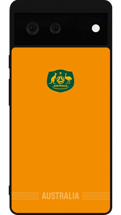 Coque Google Pixel 6 - Silicone rigide noir Maillot de football Australie 2026 personnalisable