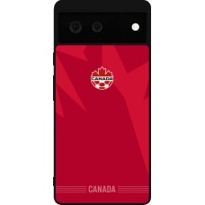 Coque Google Pixel 6 - Silicone rigide noir Maillot de football Canada 2026 personnalisable