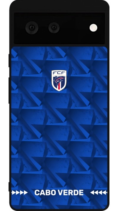 Coque Google Pixel 6 - Silicone rigide noir Maillot de football Cap-Vert 2026 personnalisable