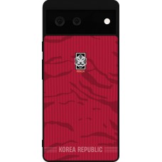 Coque Google Pixel 6 - Silicone rigide noir Maillot de football Corée du Sud 2026 personnalisable