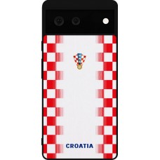 Coque Google Pixel 6 - Silicone rigide noir Maillot de football Croatie 2026 personnalisable