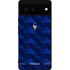 Coque Google Pixel 6 - Silicone rigide noir Maillot de football France 2026 personnalisable