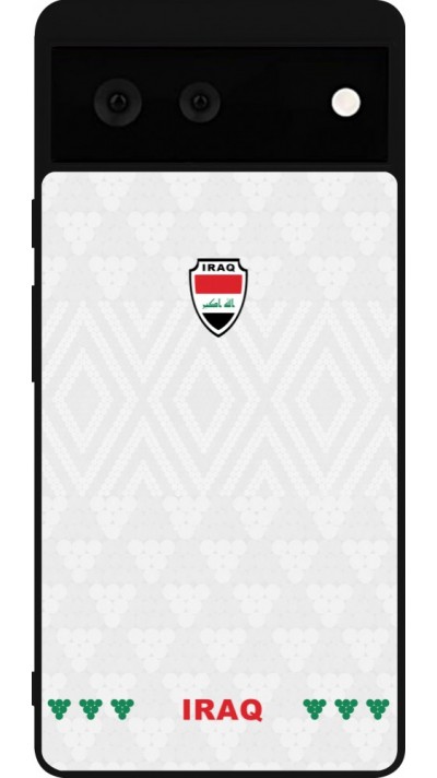 Coque Google Pixel 6 - Silicone rigide noir Maillot de football Irak 2026 personnalisable