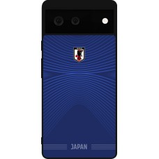 Coque Google Pixel 6 - Silicone rigide noir Maillot de football Japon 2026 personnalisable