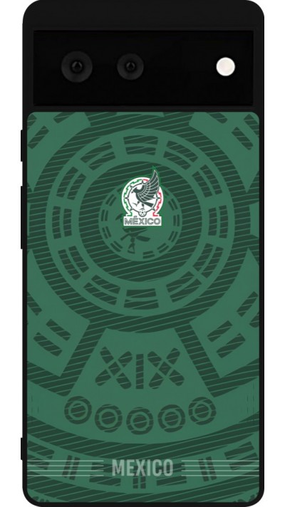 Coque Google Pixel 6 - Silicone rigide noir Maillot de football Mexique 2026 personnalisable