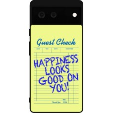 Coque Google Pixel 6 - Silicone rigide noir Guest check 2026