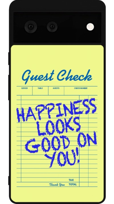 Coque Google Pixel 6 - Silicone rigide noir Guest check 2026