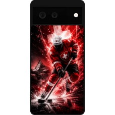 Coque Google Pixel 6 - Silicone rigide noir Hockey World Championship Player