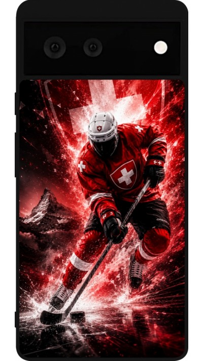 Coque Google Pixel 6 - Silicone rigide noir Hockey World Championship Player