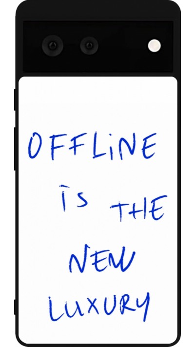 Google Pixel 6 Case Hülle - Silikon schwarz Offline is the new luxury