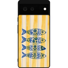 Coque Google Pixel 6 - Silicone rigide noir Portuguese fish 2026