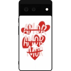 Coque Google Pixel 6 - Silicone rigide noir Saint Valentines Day 26 Amor