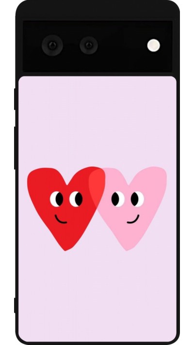 Coque Google Pixel 6 - Silicone rigide noir Saint Valentines Day 26 Heart