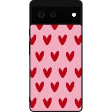 Coque Google Pixel 6 - Silicone rigide noir Saint Valentines Day 26 Pattern heart