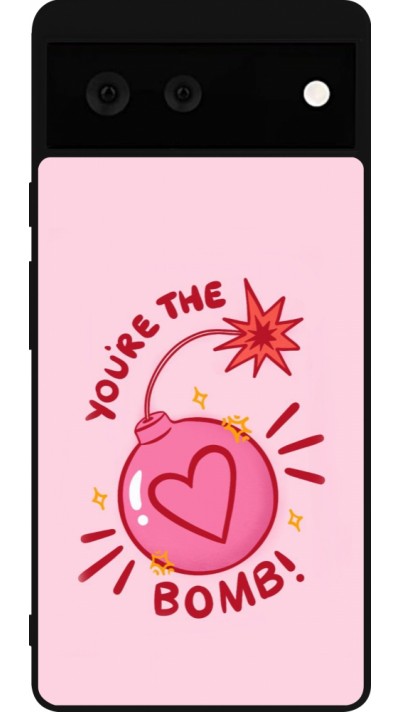 Coque Google Pixel 6 - Silicone rigide noir Saint Valentines Day 26 You are the bomb