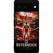 Coque Google Pixel 6 - Silicone rigide noir Football Autriche splash 2026