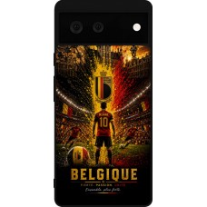 Coque Google Pixel 6 - Silicone rigide noir Football Belgique splash 2026