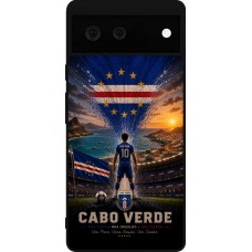 Coque Google Pixel 6 - Silicone rigide noir Football Cap-Vert splash 2026