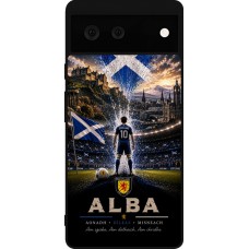 Coque Google Pixel 6 - Silicone rigide noir Football Écosse splash 2026