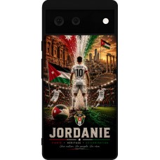 Coque Google Pixel 6 - Silicone rigide noir Football Jordanie splash 2026