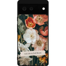 Coque Google Pixel 6 - Silicone rigide noir Full Bloom Spring 2026