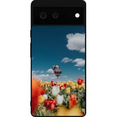 Coque Google Pixel 6 - Silicone rigide noir Hot air balloon 2026