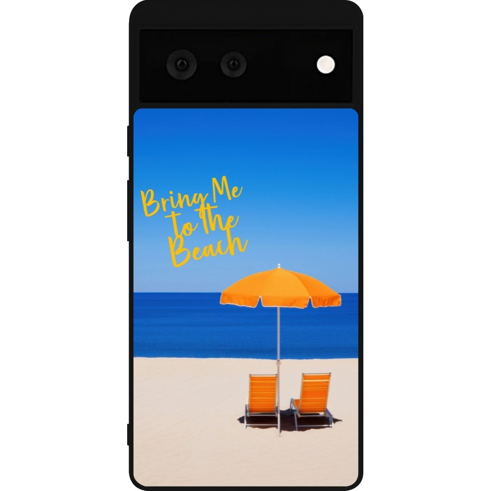 Coque Google Pixel 6 - Silicone rigide noir Summer 2025 Bring me to the beach
