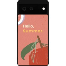 Coque Google Pixel 6 - Silicone rigide noir Summer 2025 Hello summer