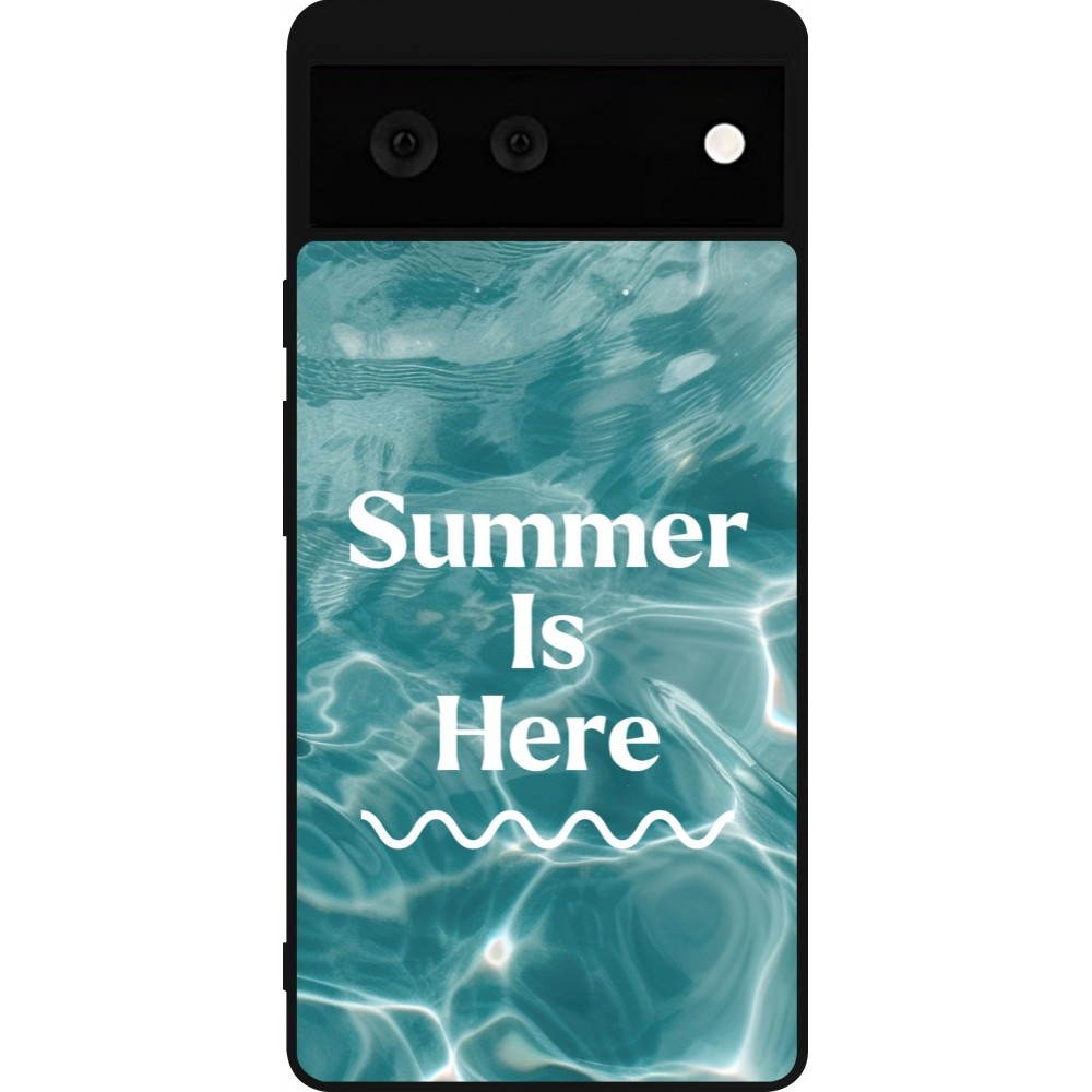 Coque Google Pixel 6 - Silicone rigide noir Summer 2025 Summer is here