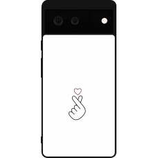 Coque Google Pixel 6 - Silicone rigide noir Valentine 2024 heart by Millennials