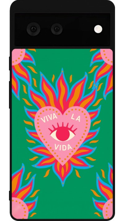 Coque Google Pixel 6 - Silicone rigide noir Viva la vida 2026