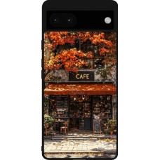 Coque Google Pixel 6a - Silicone rigide noir Autumn 25 Coffee shop