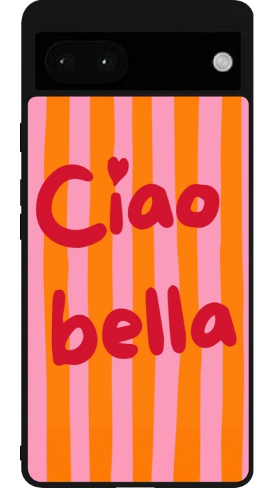 Coque Google Pixel 6a - Silicone rigide noir Bye Bella 2026