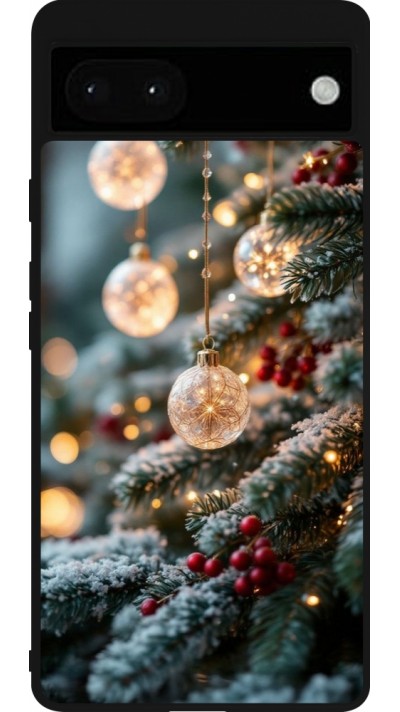 Coque Google Pixel 6a - Silicone rigide noir Christmas 25 Xmas Decorated Tree