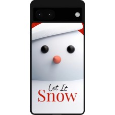 Coque Google Pixel 6a - Silicone rigide noir Christmas 25 Xmas Snowman