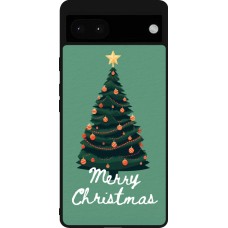 Coque Google Pixel 6a - Silicone rigide noir Christmas 25 Xmas Tree