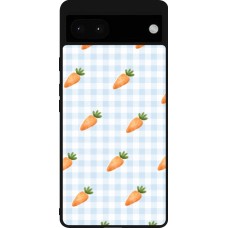 Coque Google Pixel 6a - Silicone rigide noir Easter 2026 Pattern carrots