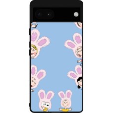 Coque Google Pixel 6a - Silicone rigide noir Easter 2026 Snoopy