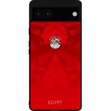 Coque Google Pixel 6a - Silicone rigide noir Maillot de football Égypte 2026 personnalisable