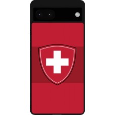 Coque Google Pixel 6a - Silicone rigide noir Hockey World Championship Ecusson Suisse