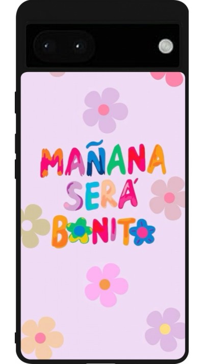Coque Google Pixel 6a - Silicone rigide noir Karol G Manana sera bonito