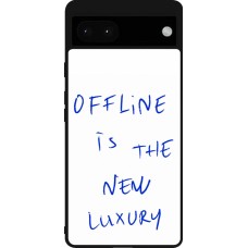 Google Pixel 6a Case Hülle - Silikon schwarz Offline is the new luxury