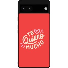 Coque Google Pixel 6a - Silicone rigide noir Saint Valentines Day 26 Te quiero mucho