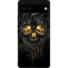 Coque Google Pixel 6a - Silicone rigide noir Skull 02