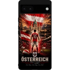 Coque Google Pixel 6a - Silicone rigide noir Football Autriche splash 2026
