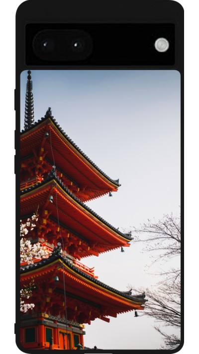 Coque Google Pixel 6a - Silicone rigide noir Spring 23 Japan