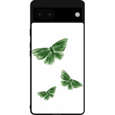 Coque Google Pixel 6a - Silicone rigide noir Butterflies Spring 2026