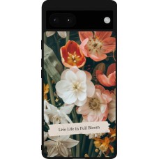 Coque Google Pixel 6a - Silicone rigide noir Full Bloom Spring 2026