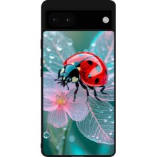 Coque Google Pixel 6a - Silicone rigide noir Ladybird in bloom Spring 2026