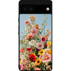 Coque Google Pixel 6a - Silicone rigide noir Spring flowers Spring 2026